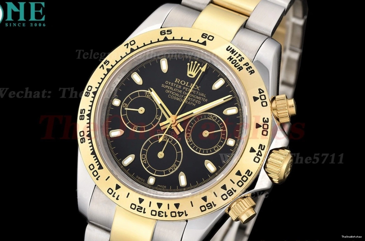 Dial SS GDF YG 40mm Daytona Black A3836 0403